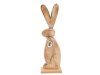 Holz-Osterhase mit kleinem Metall-Ei h=62cm b=19,5cm, je Stück