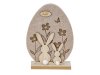 Filzei braun mit Hasen und Blumendesign h=18cm b=13cm, je Stück