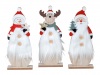 Weihnachtsholzdeko mit Nikolaus, Schneemann & Elch zum Stellen h=30cm,  je Stück