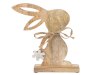 Hase auf Holzsockel h=27cm b=25cm, je Stück